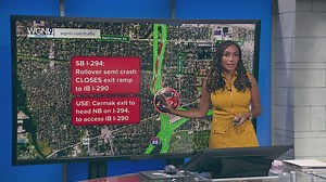 TRAFFIC ALERT: Semi-truck rollover closes SB Tri-State Tollway ramp to inbound Eisenhower Expressway