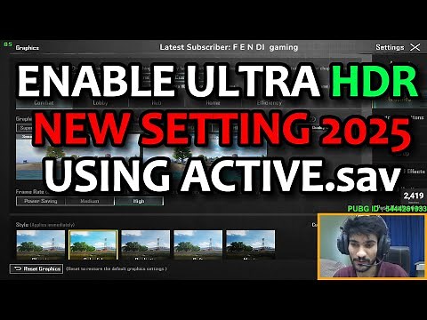 🎮 Enable Ultra HDR in PUBG Mobile on Gameloop | Best 120 FPS Settings with Active.sav 🚀 No Lag