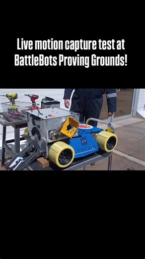 Robotic Legends on Instagram: "Testing our custom motion capture control rig for Armageddon yesterday at @battlebots.destruct.a.thon ! Pieces are falling into place! 料 #battlebots #robotcombat #robotics #roboticlegends #combatrobots #robot #sports #diyelectronics @battlebots"