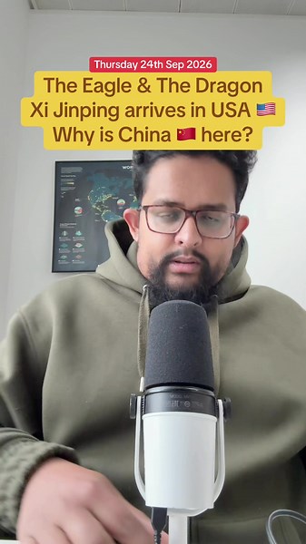 24.September.2026 🇺🇸 🇨🇳 for the first time in 60 years, the US president has honoured a foreign head of state by meeting them at Andrews Airbase instead of waiting for them at the White House. Such respect for China 🇨🇳. Why? And why is China here in the first place? We unpack the geopolitical dynamics at play. So large and impactful in scale that the course of all humanity will be affected by how these two Great Powers conduct themselves in the months and years to come. Search #newsbaba fo