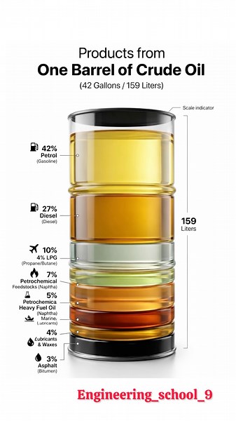 One Barrel of Crude Oil se kya kya banta hai? Products from 1 Barrel of Crude Oil Explained