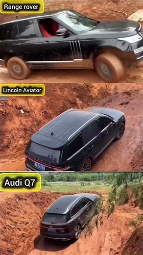 The Ultimate Mud Test : Range Rover vs Lincoln Aviator vs Audi Q7! 💥 #shorts