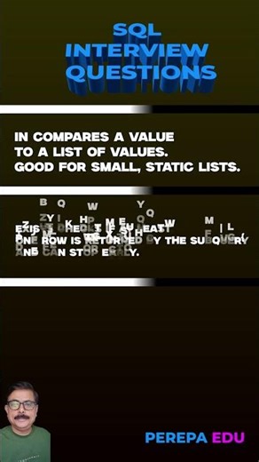 How do IN and EXISTS differ in behavior and performance