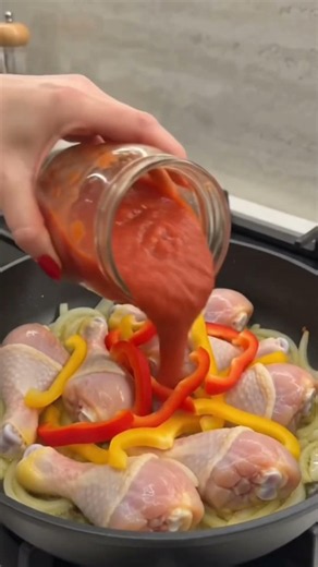 Classic Chicken and Pepper Stew ( Recipe in description) #recipe #foodlover
