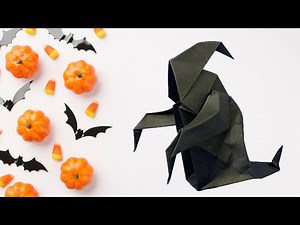 How to Make a Paper Ghost for Halloween | Ghost Origami Paper Crafts