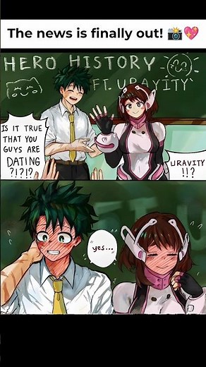 Deku and Uraraka officially confirming their relationship to the press! We finally won! 😭🔥