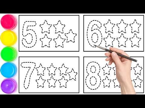 Coloring Page, Learn Numbers 1 to 10 with Paint! 🎨 Counting & Tracing for Kids | KS ART