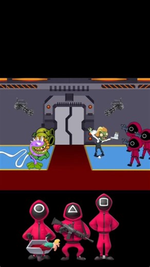 Plants Vs Zombies Squid game fight 💪💪 game 😊😊‪@loverofgames‬ ‪@plantVszombiesfightinggame‬