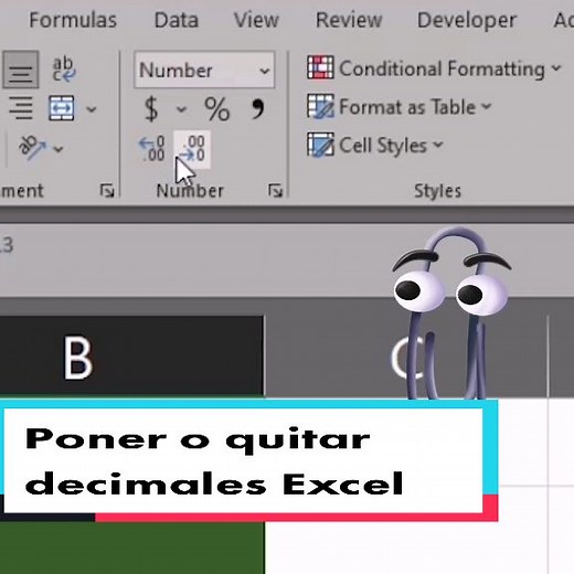 Clipcito de #excel te manda un #frendlyreminder para poner o quitar decimales a un numero. #cutexls #tips #excelparatodos #aprendeexcel