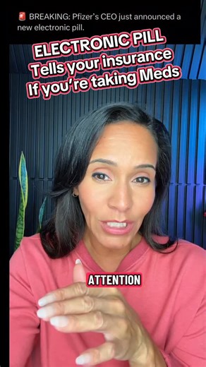 Cathy Talk on Instagram: "Electronic pill that will monitor if a when you take doctor prescribed medications and report any and all of your stats to insurance companies and beyond. How do you feel about this?"