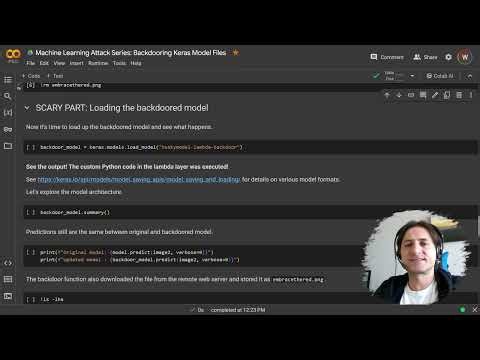 Backdooring Keras Models and How to Detect It (Machine Learning Attack Series)