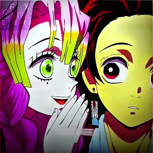 Tanjiro and minsturi is the best couple in the demon slayer #demonslayerhinokamichronicles 🥰🤩😘
