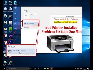 How to fix no printer installed problem #noprinterinstall #printspooler #spooler