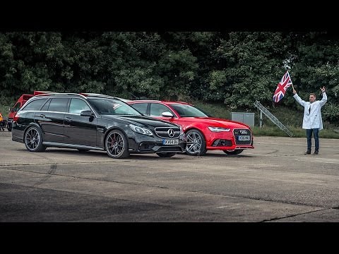 Audi RS6 vs Merc-AMG E63 S | Drag Races | Top Gear