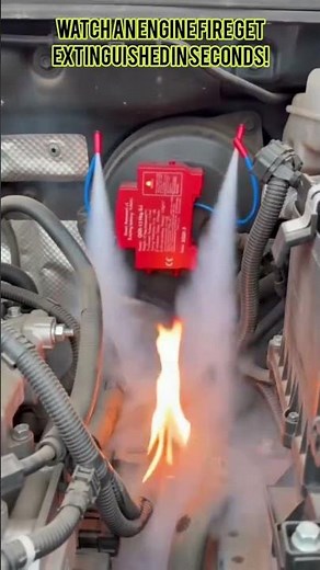 Watch an Engine Fire Get Extinguished in Seconds