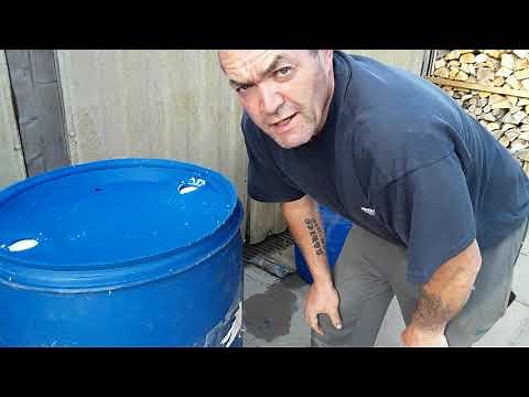 How To Cut & Fit A Tap To A 210ltr Blue Barrel To Collect Rainwater For Our Growing Spaces #shedwars