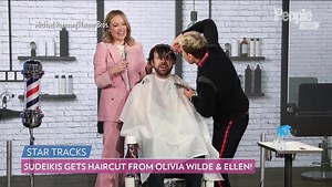 Olivia Wilde and Ellen DeGeneres Team Up to Chop Off Jason Sudeikis' Hair on TV