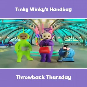 33K views · 394 reactions | Tinky Winky loves his handbag, who loves Tinky Winky?  Teletubbies having fun in the 90s and today, in the new series. Grab your handbag, it's a Tinky Winky Thursday Throwback! | Teletubbies | Facebook