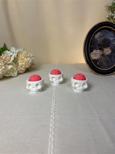 3D Printed Skeleton Brain Clicker Toy | Spooky Skull Fidget Gadget - Etsy