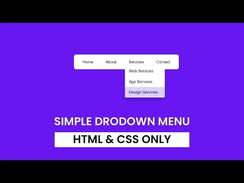 Simple Dropdown Menu | HTML & CSS