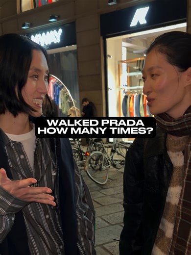 how many @prada shows? #chuwong #linazhang #prada #milanfashionweek #elitemilan