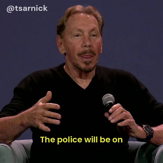 ORACLE'S LARRY ELLISON SAID, “CITIZENS WILL BE ON THEIR BEST BEHAVIOR” WITH AN AI SURVEILLANCE SYSTEM.