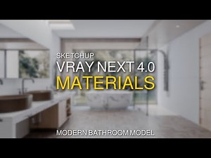 Vray next 4.0 MATERIALS for sketchup: bathroom model