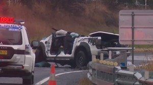 Four people killed in a horrific two car crash on the Barton Highway
