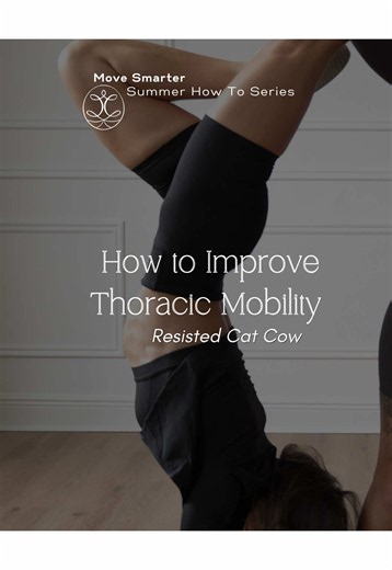 Mobility you can control is mobility you can use. 🤸‍♂️ How To Move Better Series: Improve Thoracic Mobility The Cat-Cow is one of the most recognized mobility exercises—but this variation takes it a step further. Hours of sitting, driving, and working at a computer reduce movement through the thoracic spine. When your mid-back doesn’t move well, your shoulders, neck, and low back often compensate. Using a resistance band provides feedback to improve segmental control while helping you move into