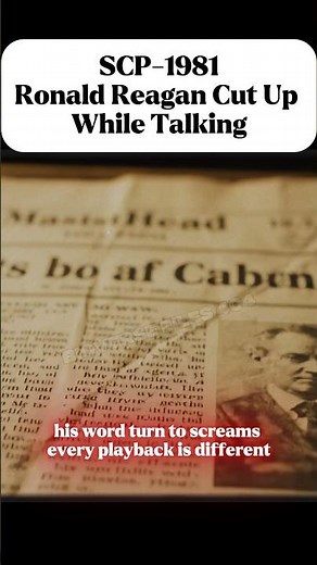 📼 SCP-1981 – Ronald Reagan Cut Up While Talking #scp #scp1981 #biology #scary #scproject #viral