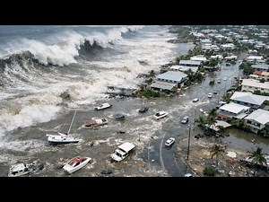 🌪Massive Cyclone Hits Queensland, Australia! 6-Meter Waves Overturn Boats & Flood Coastal Roads