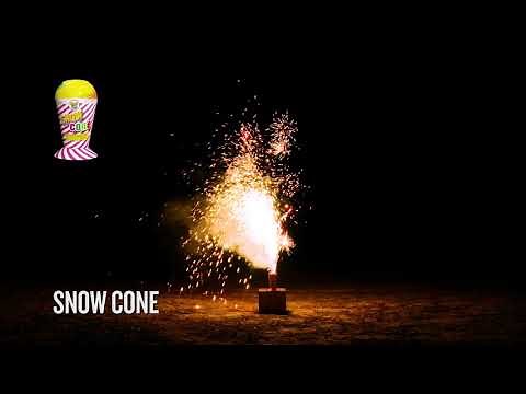 Snow Cone Fountain Firework from World Class - Snowflakes, Fish, Fir Effects - Family Favorite