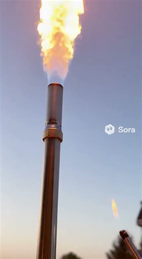 Flare off a propane tank.