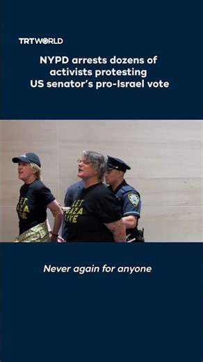 NYPD arrests dozens of activists protesting US senator’s pro-Israel vote