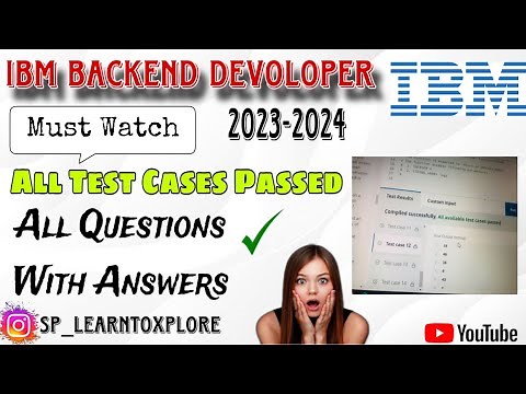 IBM 2023-2024 Backend Devoloper Coding Questions with Answers 🤔 || IBM Coding Test || #ibm