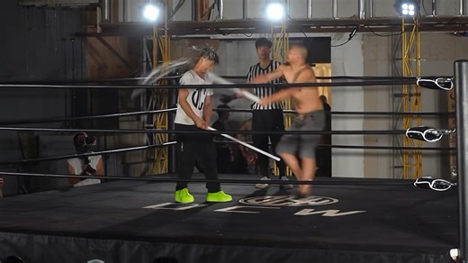 DCW疯狂摔角《序章》地六场 硬核赛 郭喆vs9527