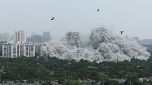 Plumes of Dust as India Demolishes Illegal Skyscrapers