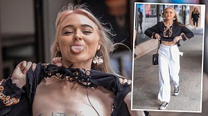 Tash Peterson protests at Louis Vuitton in Melbourne.