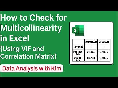 How to Check for Multicollinearity in Excel (Using VIF and Correlation Matrix)