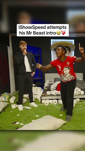IShowSpeed attempts his Mr Beast intro😭❤️‍🩹 #ishowspeed #fyp #mrbeast