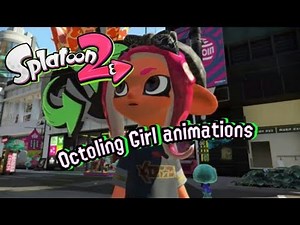 Splatoon 2 Octoling Girl Victory Animations!!!!