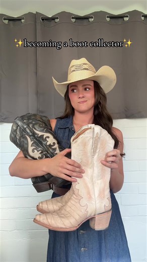 I want the amount that questions if my closet is a boot store or not. That’s the goal 😇 75% of my boots are from @Boot-Barn #cowgirl #western #westernfashioninspo #westerntiktok #boots