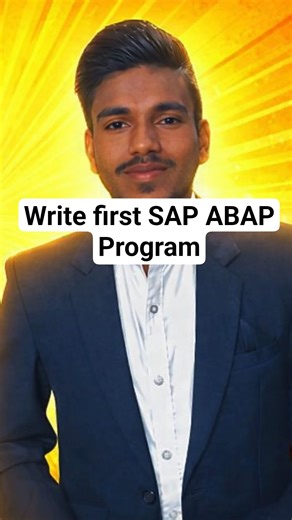 First ABAP Program for Beginners #sapabap #SAP