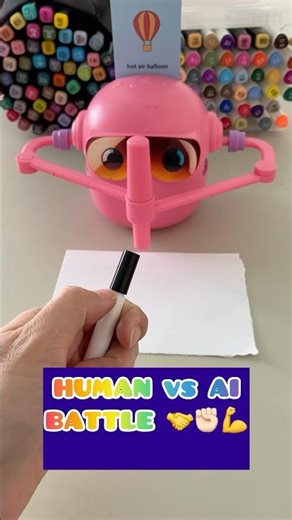 Human vs. Robot Art Collaboration #shorts #guess #drawingchallenge #viralshorts #coloring #aiart #ai