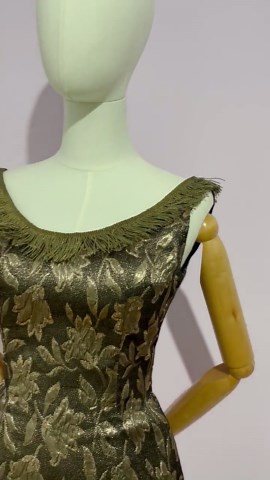 Vintage / 1950s 50s / Wiggle Dress / Metallic Flocked Fabric / Fringe Party Dress / Pinup - Etsy