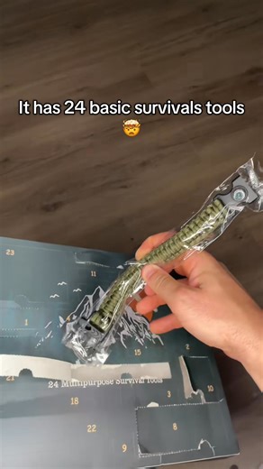 🎄 24 Days of Adventure Awaits! Unbox a new survival tool every day — from knives, fire starters, fishing gear, to tactical pens and compasses. Perfect for campers, adventurers, and anyone who loves the great outdoors. 🏕️ Built tough. Packed smart. Ready for any challenge. 🎁 Limited Edition 2025 Survival Advent Calendar. 🔥 Grab yours before it’s gone 🛒 Shop Now: borcerlux.com/survival-calendar | Countdown Crates