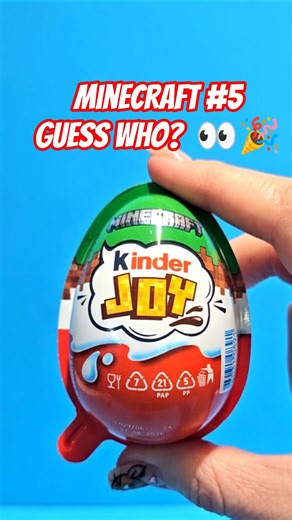 Unboxing Minecraft Kinder Joy | Who's inside? 👀 #kinderjoy #minecraft #toyunboxing #asmr