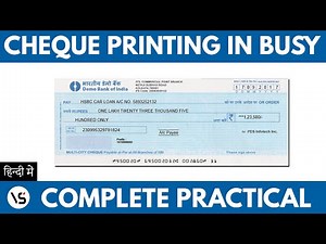 How to Print Cheque in Busy Accounting Software | Cheque Print कैसे करते है