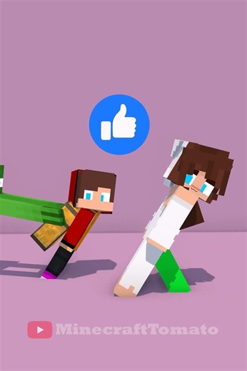 JJ & Sister MJ 45° dance 😱🫨 - MAIZEN Minecraft Animation