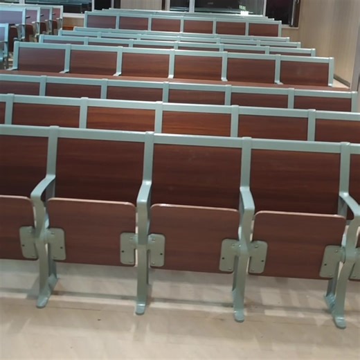 University classroom staircase desks and chairs completed site effect display# Auditorium Chairs #SchoolFurniture #ClassroomDesks #FurnitureManufacturer #OEM Furniture